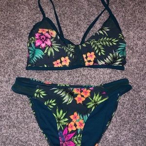 Floral Target Bikini Set